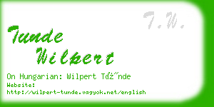 tunde wilpert business card